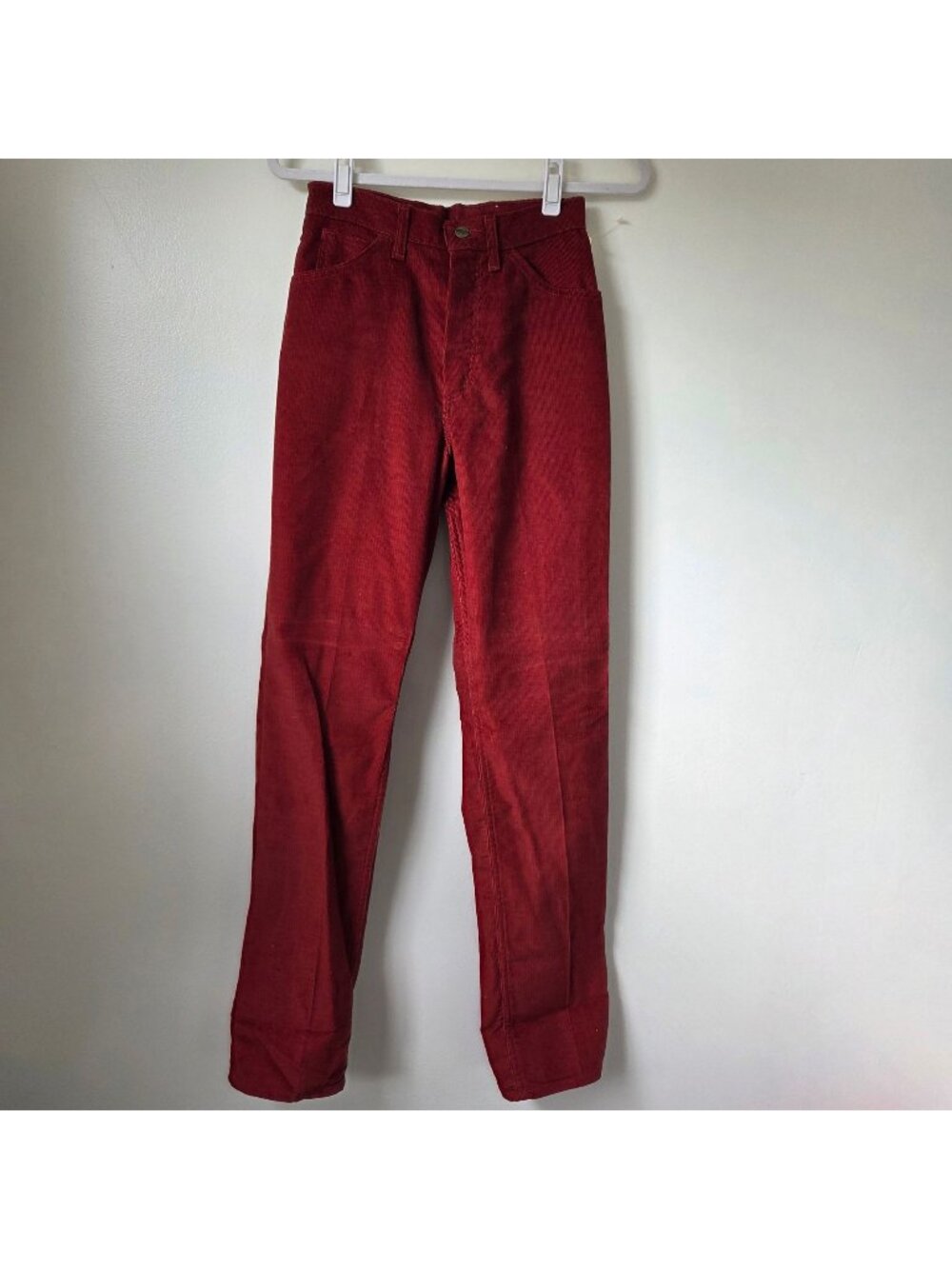 Vintage Wrangler Misses Full Fit Burgundy Corduroy Pants Made in USA